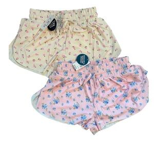 NWT The Children’s Place Bundle of 2 Floral Elastic Waist Quick Dry Shorts 5/6 T